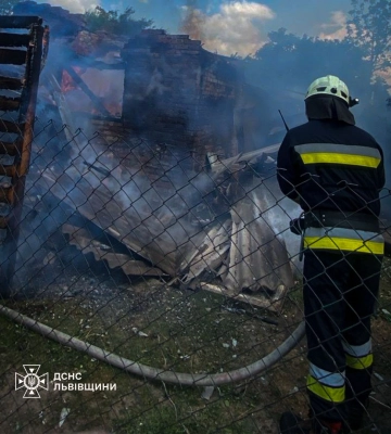 У селі Верхня Білка горіла господарська будівля