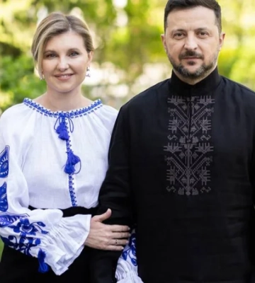 Дерево рода. Елена Зеленская выбрала символическую вышитую cорочку от украинского бренда