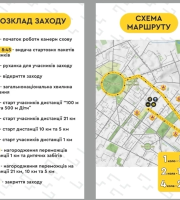 У центрі Полтави тимчасово перекриють рух через забіг «Біжу за мову»