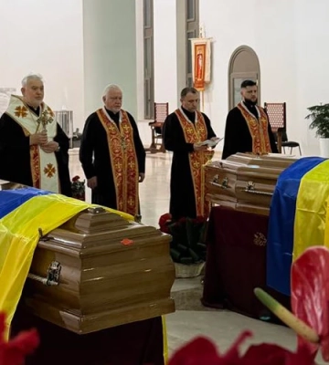 Гробы главы ОУН Мельника и его супруги выставлены для публичного почтения в Патриаршем соборе УГКЦ в Киеве