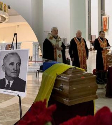 В Киев вернули останки лидера ОУН Андрея Мельника и его жены: идет прощание