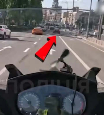 У Києві мотопатрульні покарали водія BMW, який не ввімкнув показчик повороту — відео