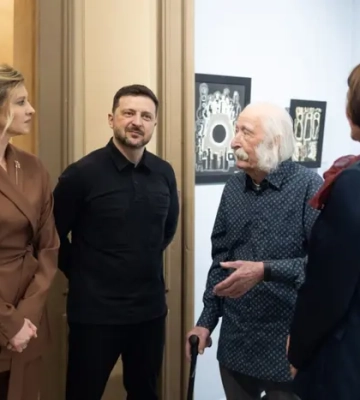 Зеленский и первая леди приняли участие в презентации выставки «Иван Марчук. Музейные коллекции»