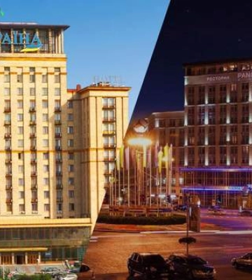 Выбитые окна и поврежденные фасады: в Киеве пострадали гостиницы "Украина" и "Днепр"
