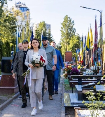 Лидер белорусской оппозиции Светлана Тихановская впервые прибыла в Киев