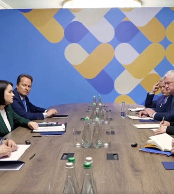 Володимир Зеленський зустрівся в Києві з лідеркою білоруської опозиції Світланою Тихановською