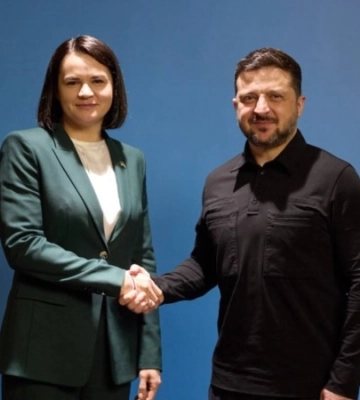 "Україна ніколи не була загрозою для Білорусі": Зеленський у Києві зустрівся з Тихановською
