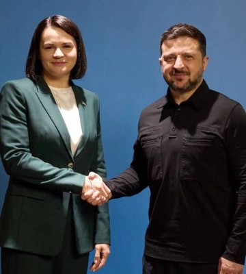 "Україна ніколи не була загрозою для Білорусі": Зеленський у Києві зустрівся з Тихановською
