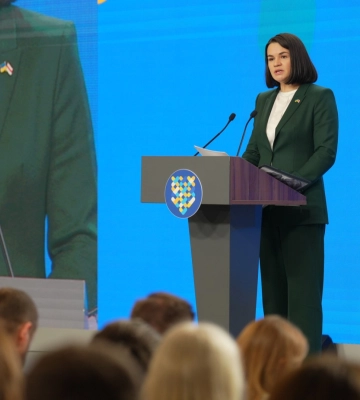 Тихановская в Киеве заявила, что победа Украины имеет решающее значение для будущего Беларуси
