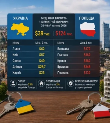 Купити квартиру в Україні та Польщі: порівняння цін на нерухомість