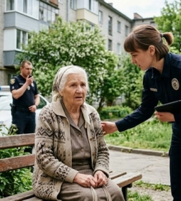 Не пам’ятала, де живе: у Луцьку патрульні допомогли бабусі повернутися додому