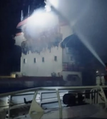 ВМС: війська РФ атакували турецьке судно, яке йшло з порту на Одещині
