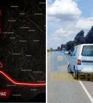 Какие трассы под Мелитополем находятся под огневым контролем ВСУ — оккупанты публикуют карты (фото, видео)