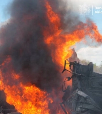 Оккупанты атаковали Балабино УАБ, попали в остановку общественного транспорта – Запорожская ОВА