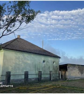 На Ужгородщині вогнеборці не допустили перекидання вогню на житловий будинок