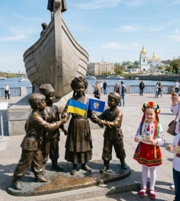 Кий, Щек, Хорив і Либідь змінили образ: як до Дня Києва перевдягли засновників на Поштовій