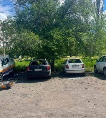 Российский FPV-дрон атаковал автомобиль службы гражданской защиты в Краматорске: есть раненый. ФОТО