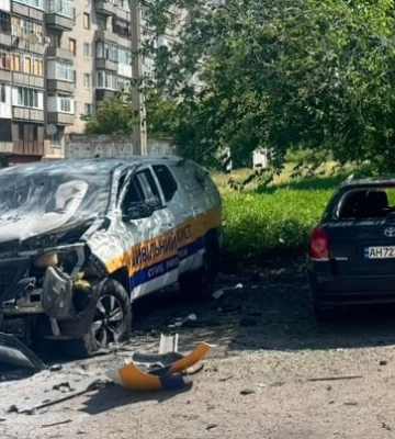 "Це не була випадковість". Російський FPV-дрон 1 червня у Краматорську поцілив у службовий автомобіль міськради