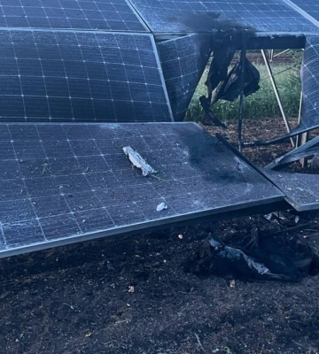 Внаслідок атаки дронів РФ на півдні Одещини пошкоджено сонячні панелі
