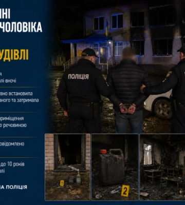На Черкащині затримали чоловіка за підпал шкільної будівлі