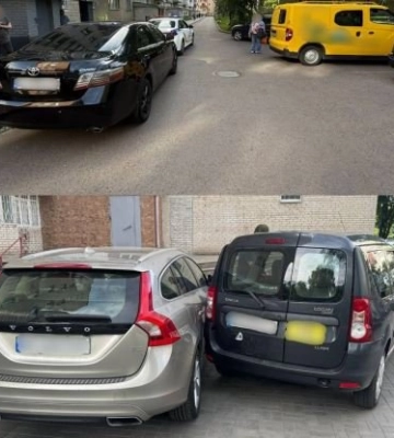 У Луцьку двоє п'яних водіїв протаранили припарковані автомобілі