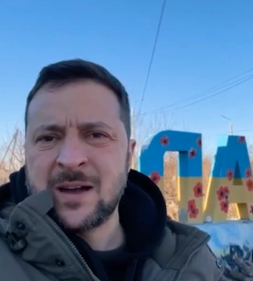 Зеленський приїхав у Донецьку область і записав відеопоздоровлення ЗСУ зі Словʼянська