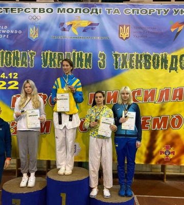 Дніпровські спортсмени – переможці та призери Чемпіонату України з тхеквондо ВТФ