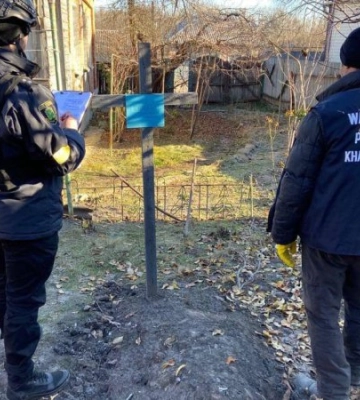 У Куп&#039;янську на Харківщині ексгумували тіло жителя, котрий загинув від російських обстрілів