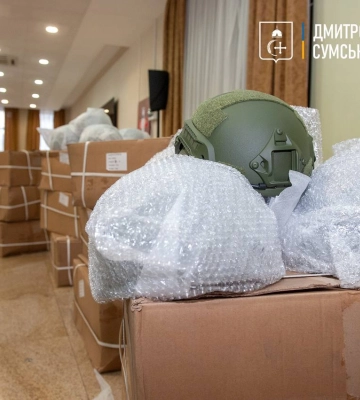 Сумські добровольці отримали захисні каски