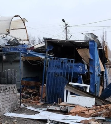 В полиции показали последствия обстрела Курахово
