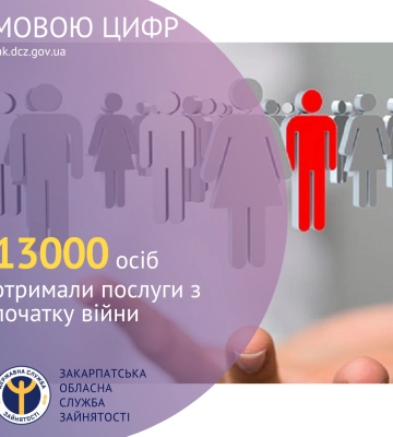 Понад 13000 осіб на Закарпатті отримали послуги з початку війни