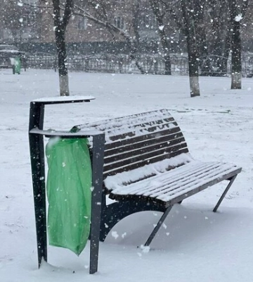В Харькове — сильный снег 