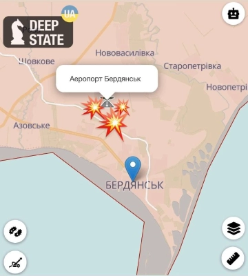В районі авіабази окупованого Бердянська прогриміло 18 вибухів
