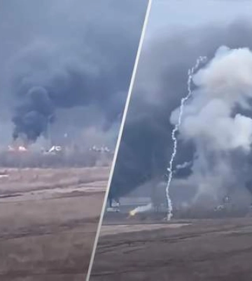 Як палала колона кемеровського СОБРу окупантів: історичне відео з Ірпеня