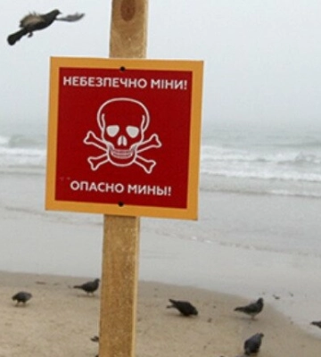 Уночі в лиман на Одещині винесло ворожу міну
