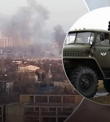 Россия снова ударила по Донецку: над городом поднялся дым