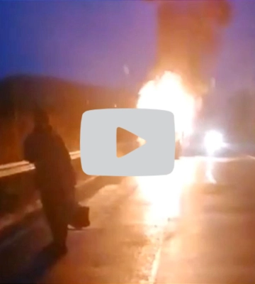 Зранку на Закарпатті спалахнув рейсовий автобус (ВІДЕО)