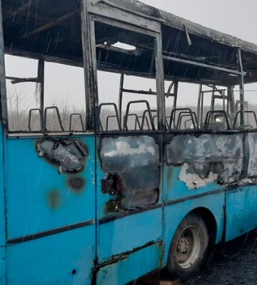 На автошляху Київ-Чоп горів рейсовий автобус