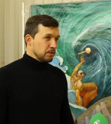У кропивницькому музеї мистецтв відкрилася виставка картин мураліста-переселенця (відео)