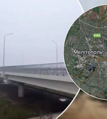 З&#039;явилося відео з наслідками підриву стратегічно важливого мосту у Мелітополі