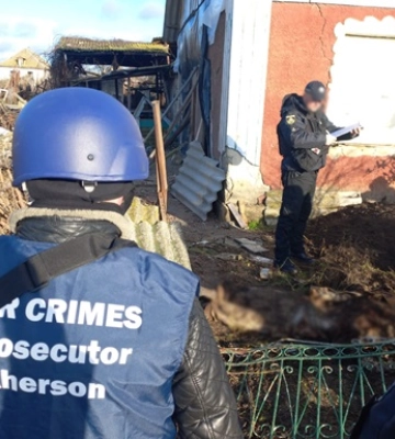 На Херсонщине эксгумировали тело мужчины, погибшего от атаки РФ