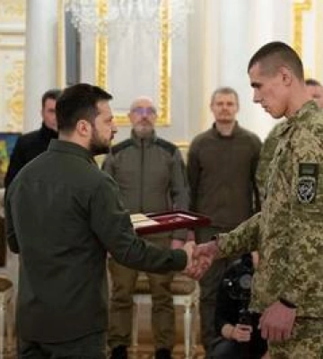 Ігоря Левченка з Полтавщини, який змусив відступити ворожу групу піхоти, нагородили званням Героя України