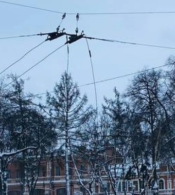 У центрі Сум зупинилися тролейбуси