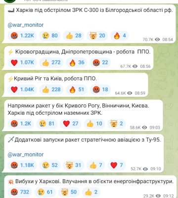 Вибухи пролунали у Києві, Кривому Розі і Запоріжжі