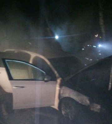 В Ужгороді вогнеборці ліквідували пожежу в автомобілі Skoda Octavia