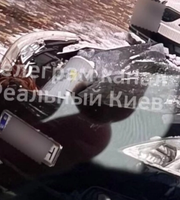 На Київщині уламок збитої ворожої ракети застряг в автівці 