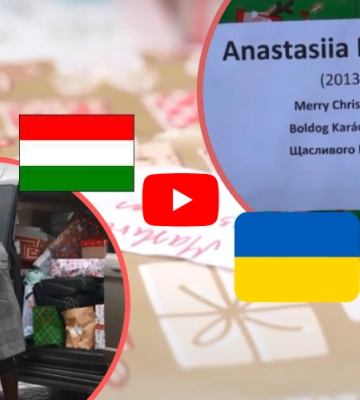 Для дітей із Київщини та Харківщини: до Берегова прибув бус з різдвяними подарунками з Угорщини (ВІДЕО)