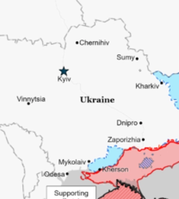 Карта боевых действий в Украине 18 декабря