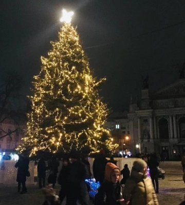 На головній ялинці Львова увімкнули ілюмінацію. Фото