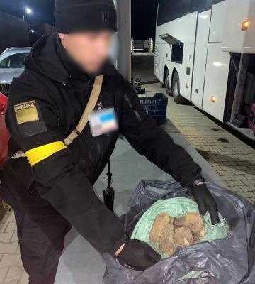 Через кордон на Одещині турок намагався вивезти майже 20 кілограмів каміння бурштину, - ФОТО